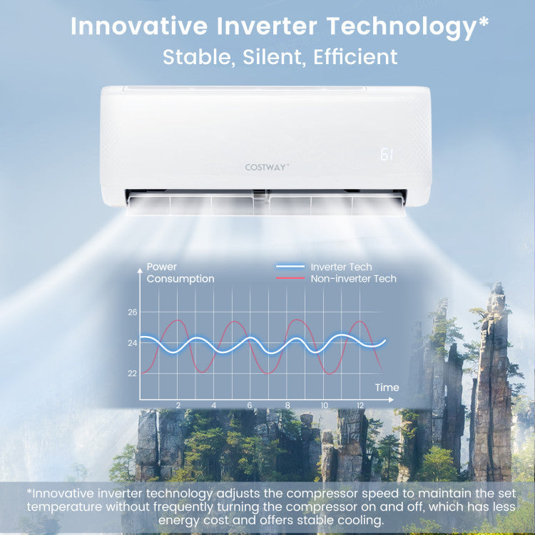 Energy Star Certified 12000 BTU 21 SEER2 208-230V Ductless Mini Split Air Conditioner with Heater Pump