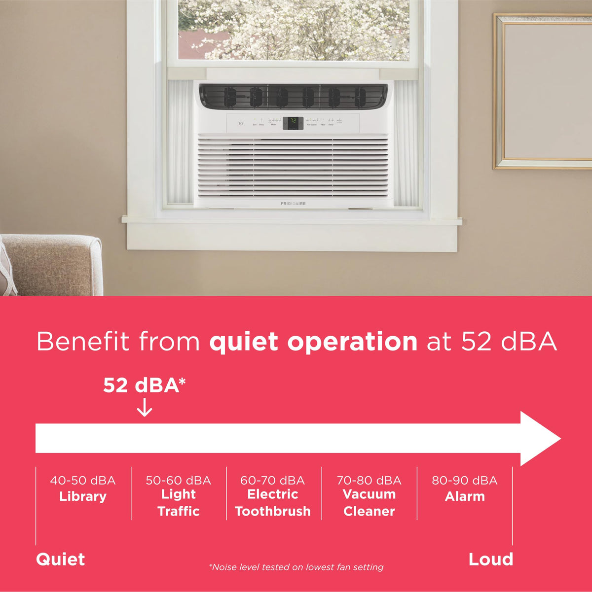 6,000 BTU Window Air Conditioner with Remote Control, Cools Up to 250 Sq. Ft., Quiet Operation, Eco Mode