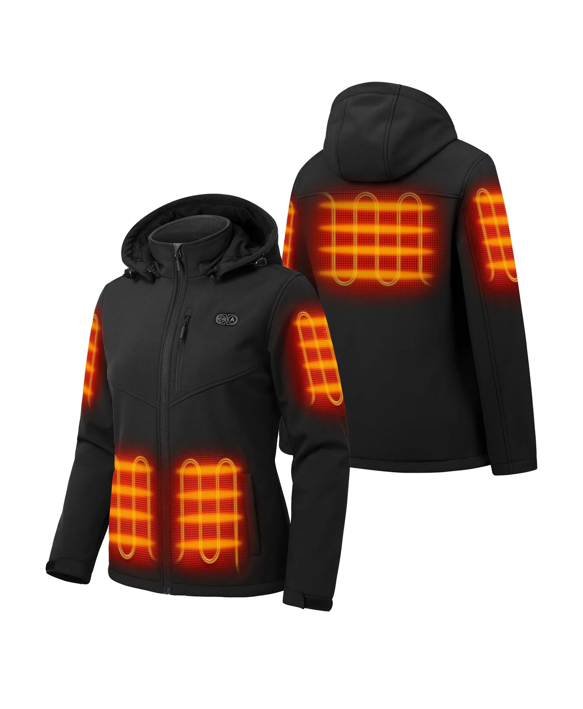 Women's Heated Dual Control Jacket with 5 Heating Zones (Pocket Heating)
