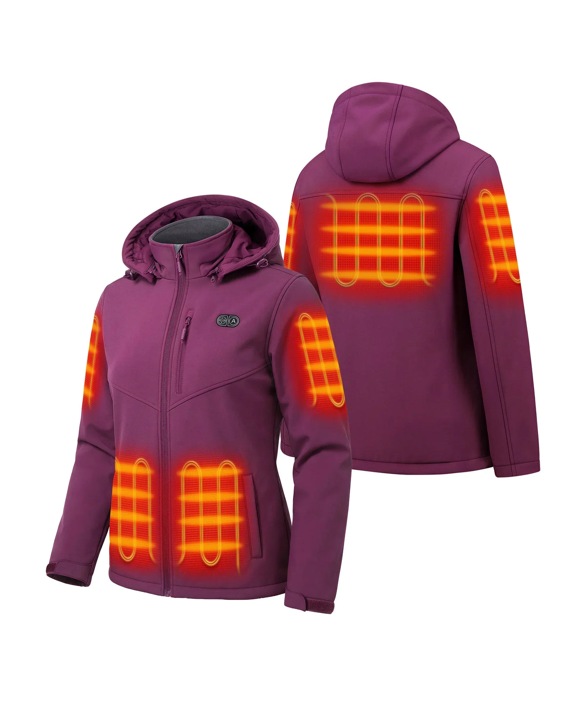 Women's Heated Dual Control Jacket with 5 Heating Zones (Pocket Heating)