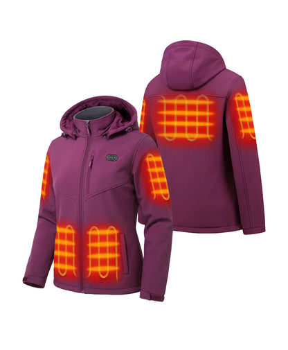 Women's Heated Dual Control Jacket with 5 Heating Zones (Pocket Heating)