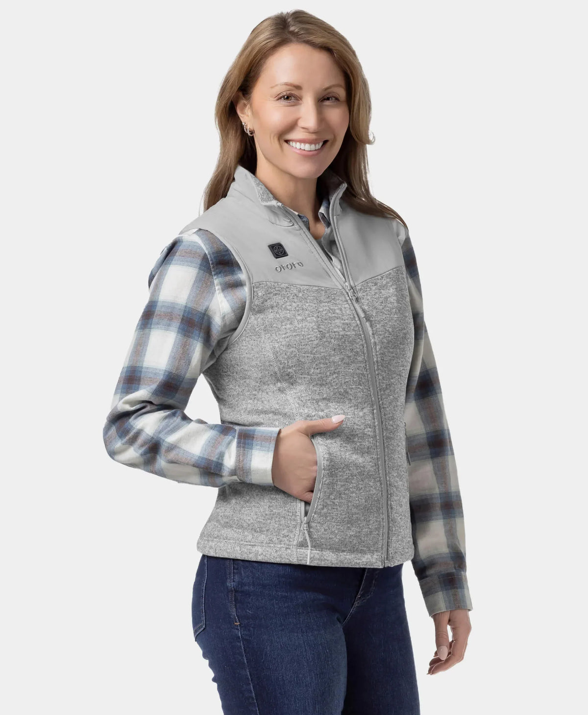 Augusta Women's Heated Sweater Fleece Vest