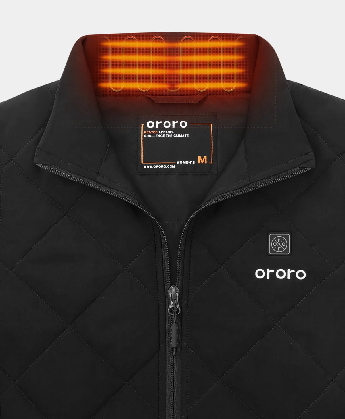 Women's Heated Quilted Vest - Black