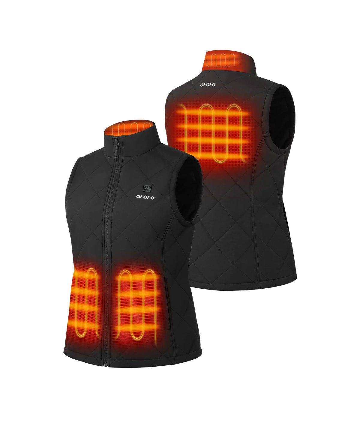 Women's Heated Quilted Vest - Black
