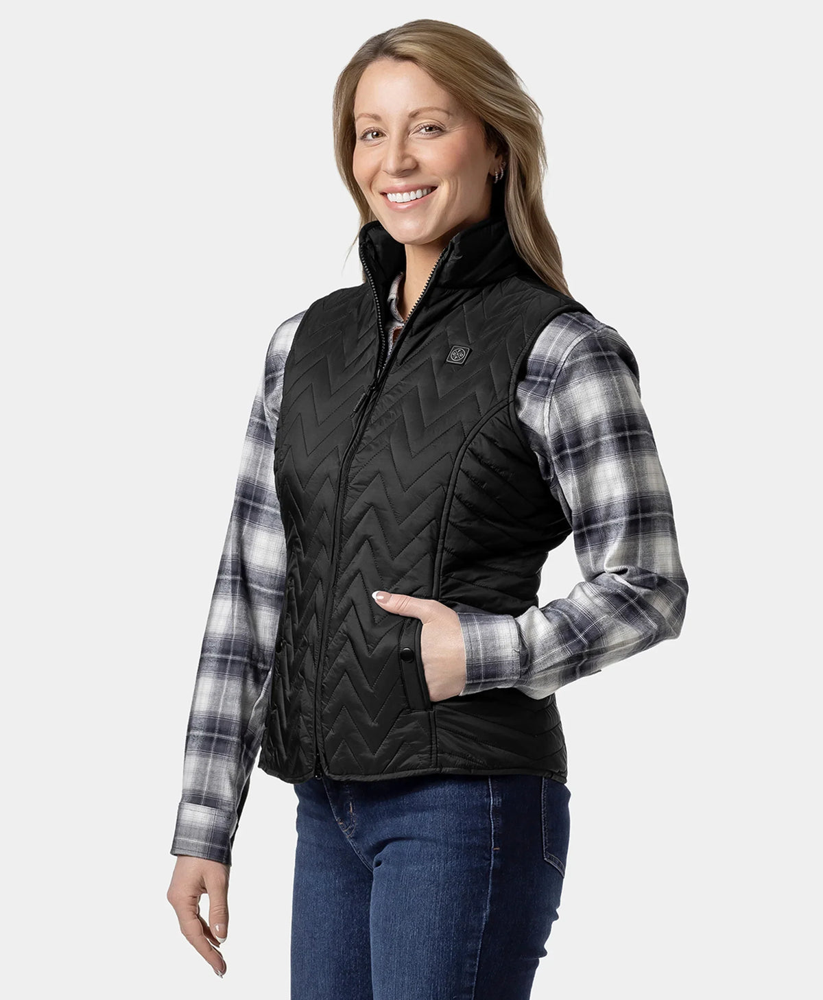 Women's Heated Chevron Quilted Vest