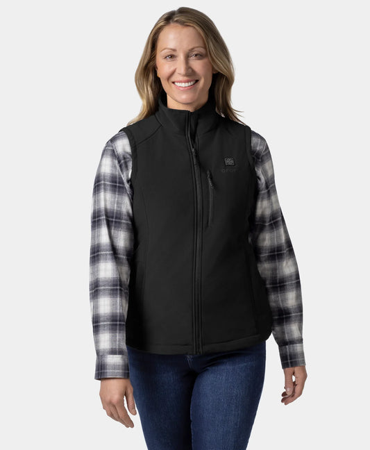 Women's Heated Softshell Vest - Lower Back Heating