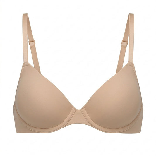 Ponco Beige Strapless Padded Bra with Underwire, Sizes 32B-38B