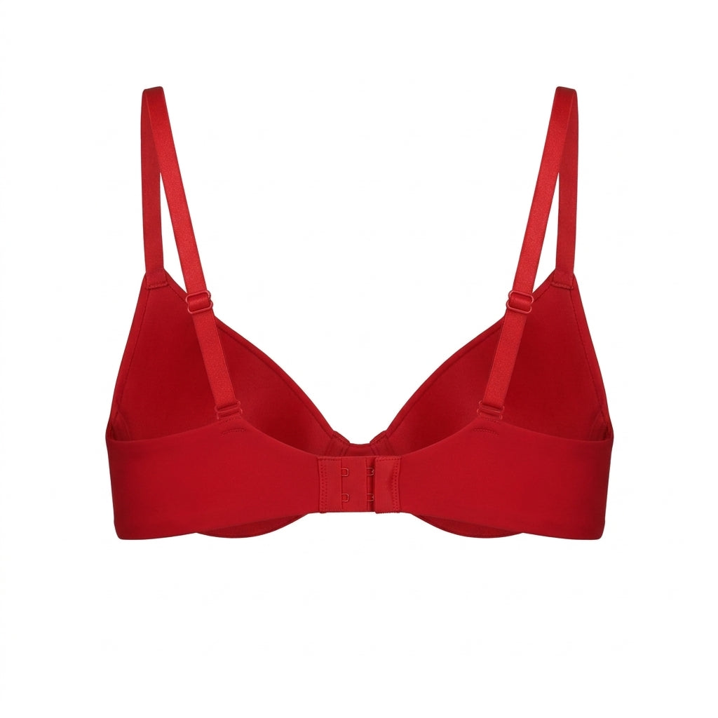 Ponco Red Wide-Strap Sports Bra with Underwire, Sizes 32B-38B