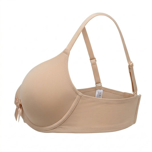 Ponco Beige Strapless Padded Bra with Underwire, Sizes 32B-38B