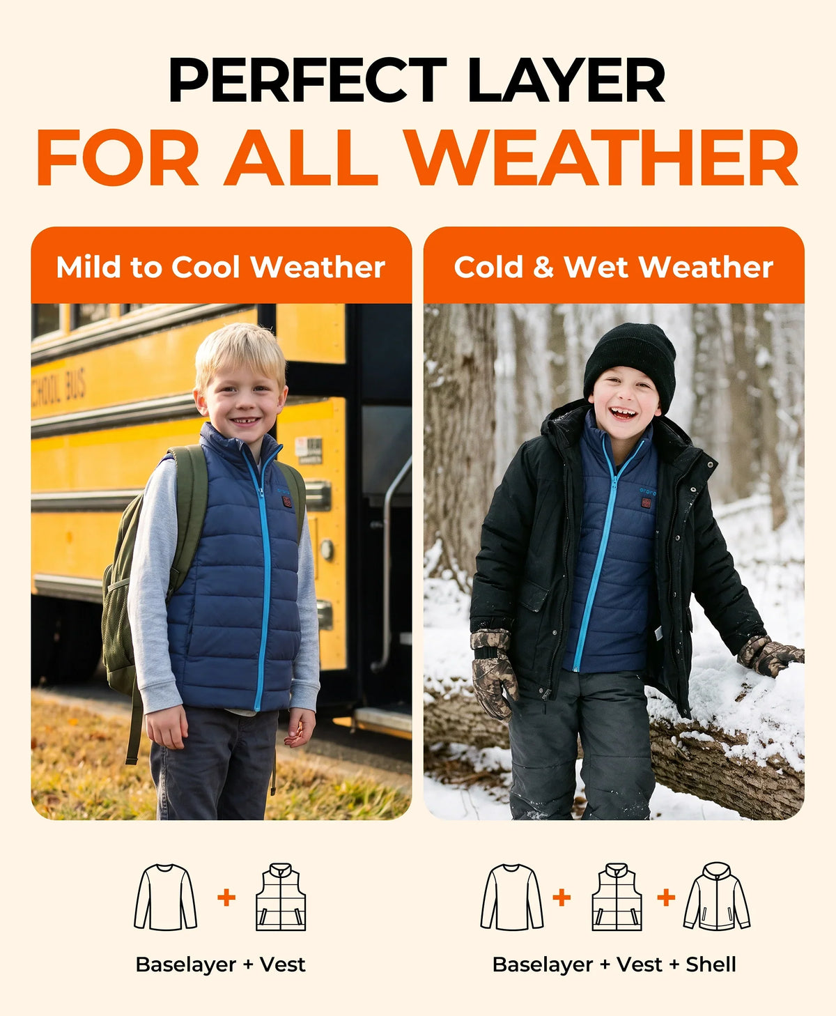 Kids' 4-Zone Classic Heated Vest