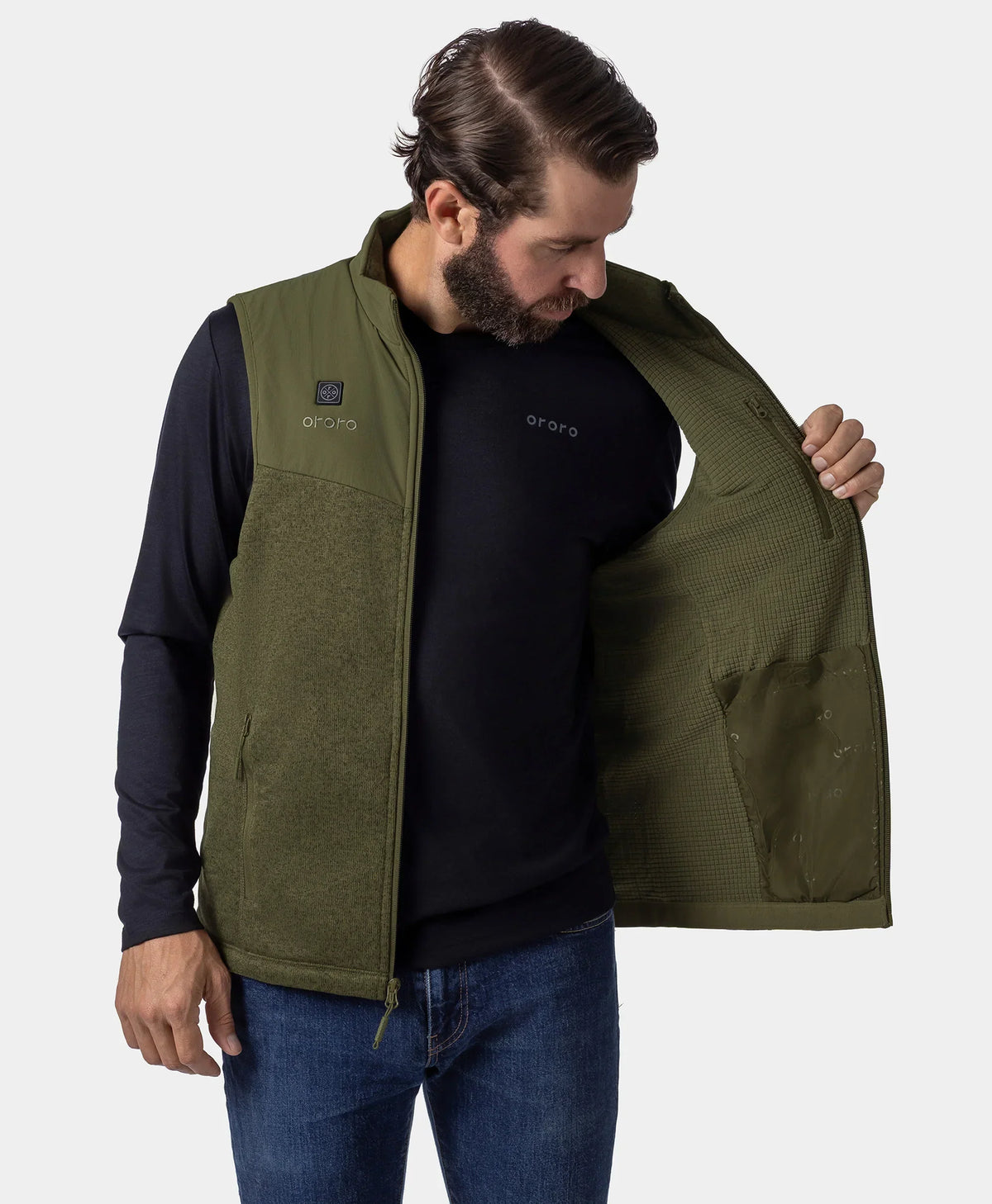 Augusta Men's Heated Sweater Fleece Vest