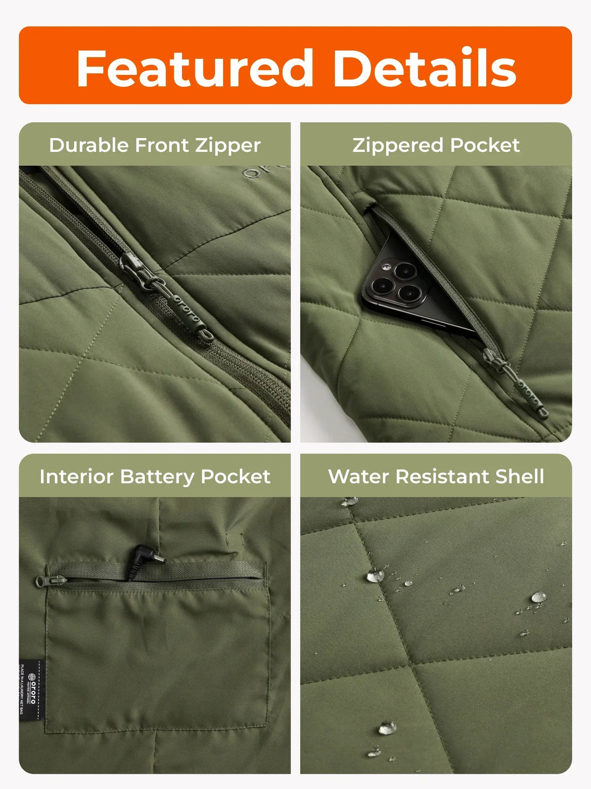 Men's Heated Quilted Vest - New Colors