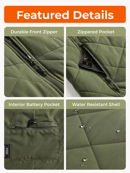 Men's Heated Quilted Vest - New Colors
