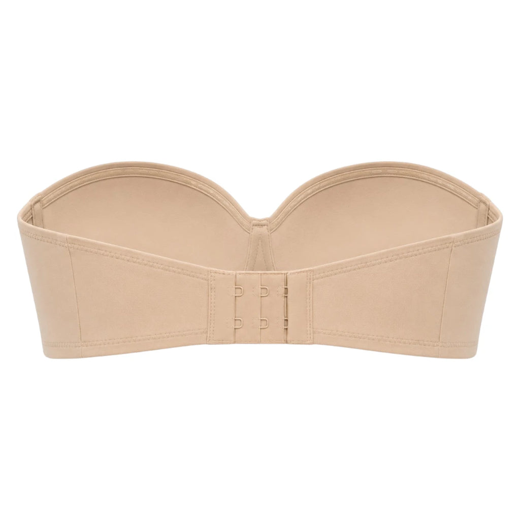 Ponco Beige Strapless Padded Bra with Underwire, Sizes 32B-38B