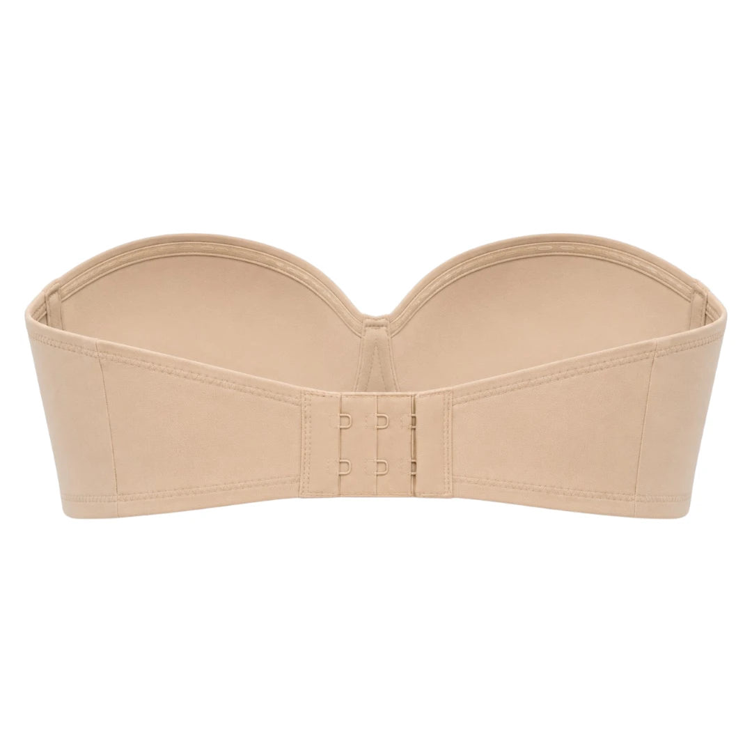 Ponco Beige Strapless Padded Bra with Underwire, Sizes 32B-38B