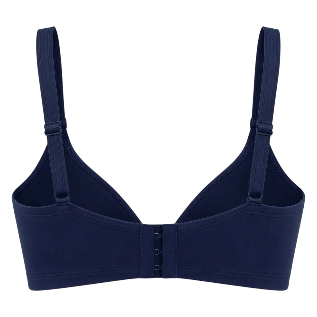 Ponco Navy Blue Plunge Padded Bra with Underwire, Sizes 32B-38B