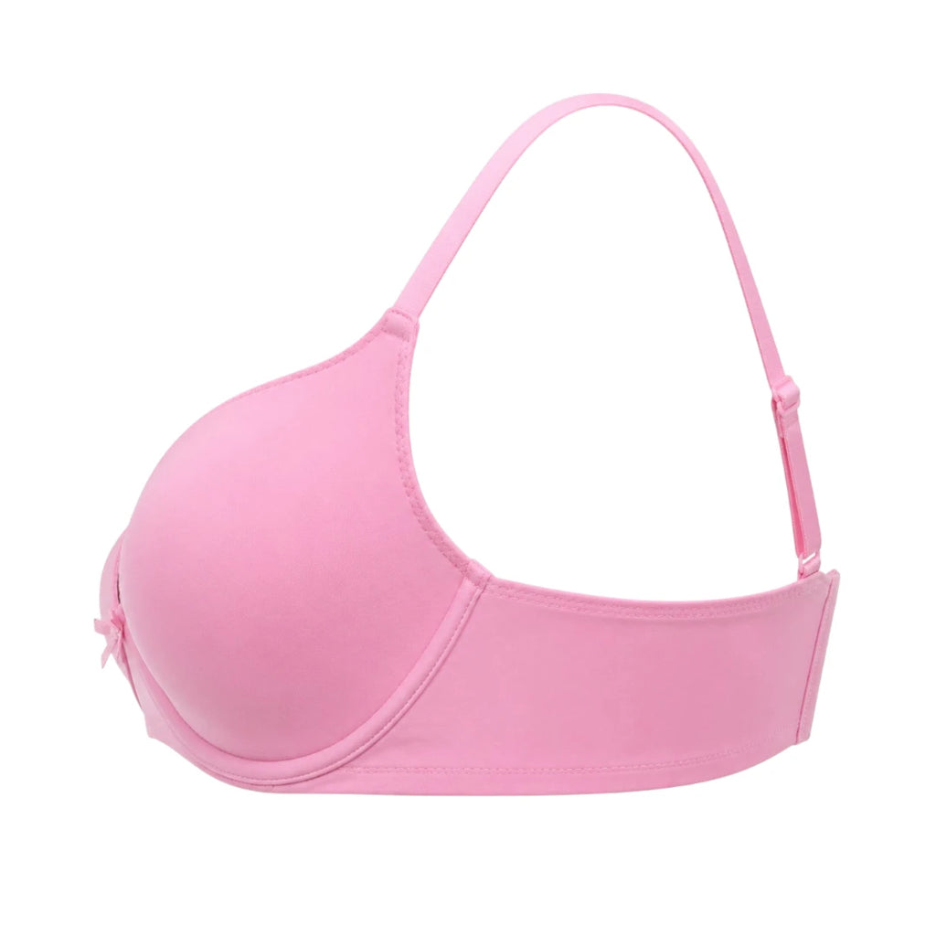 Ponco Pink Seamless Lightly Padded T-Shirt Bra with Underwire, Sizes 32B-38B