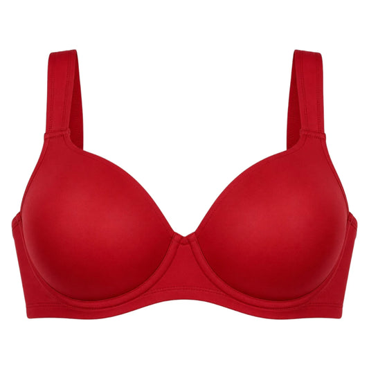 Ponco Red Wide-Strap Sports Bra with Underwire, Sizes 32B-38B