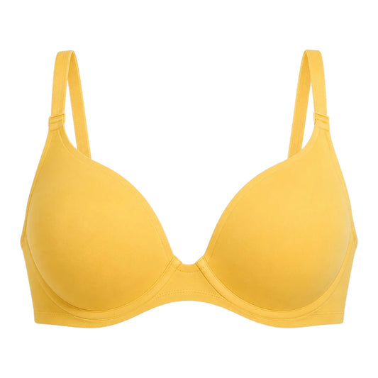 Ponco Yellow Plunge Padded Bra with Underwire, Sizes 32B-38B