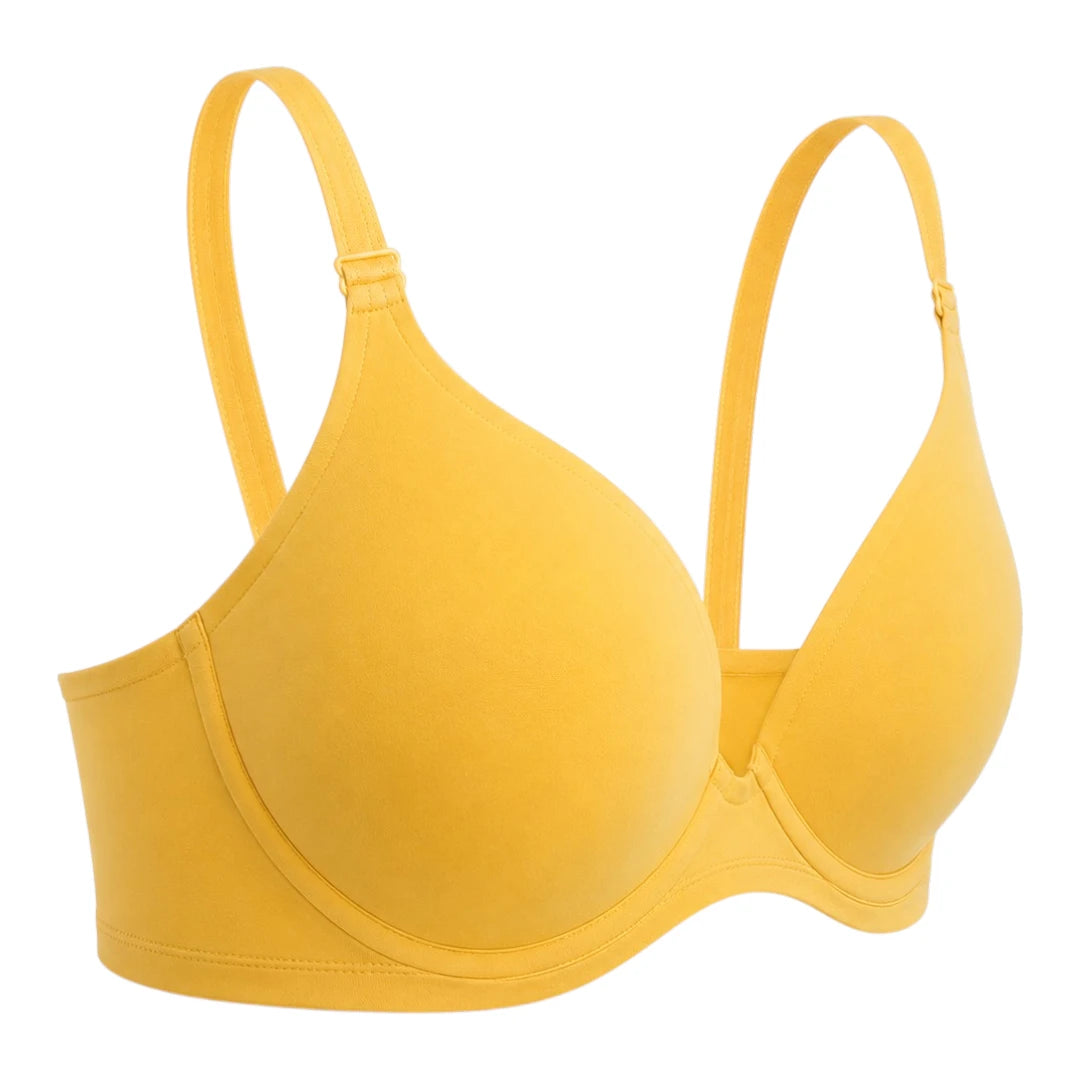 Ponco Yellow Plunge Padded Bra with Underwire, Sizes 32B-38B