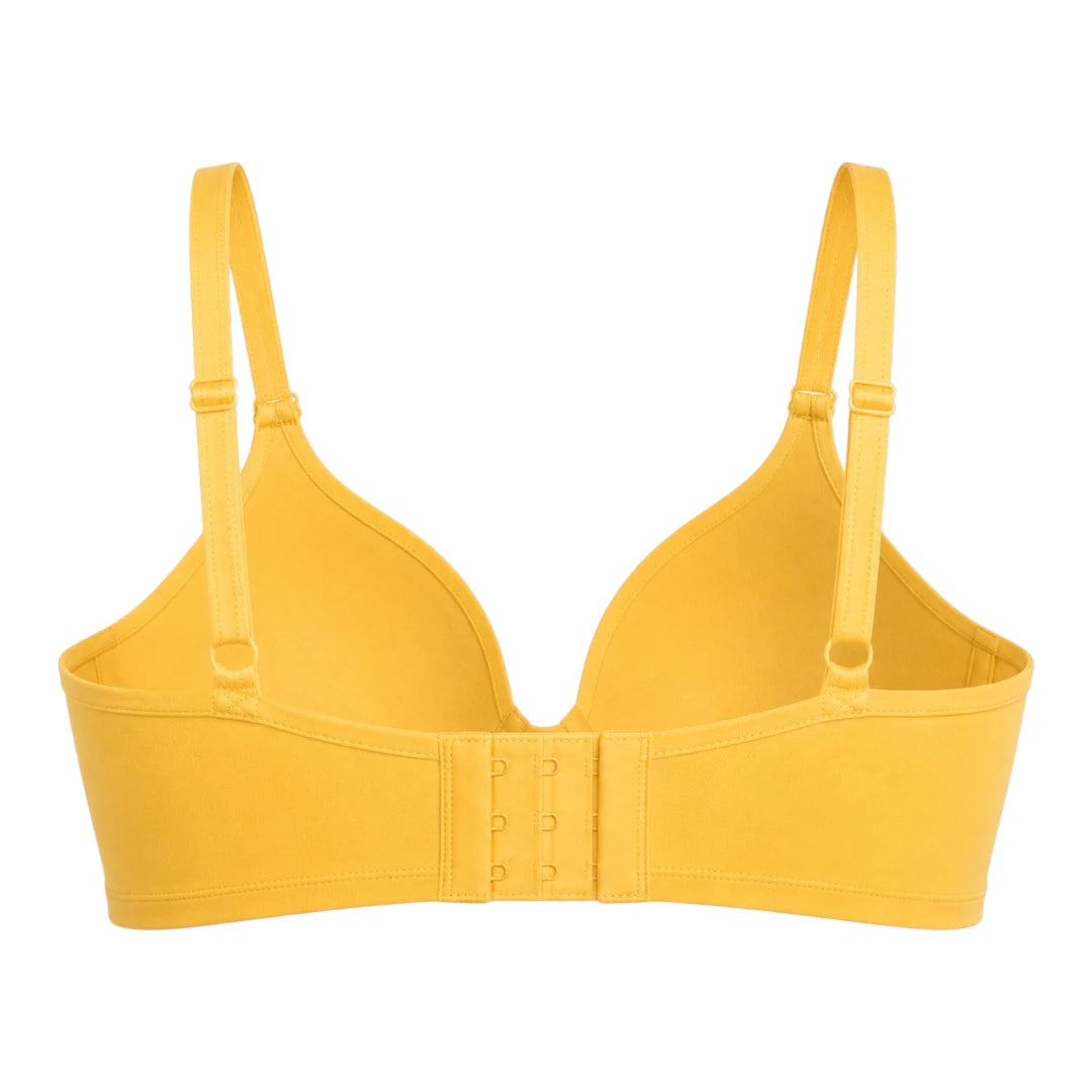 Ponco Yellow Plunge Padded Bra with Underwire, Sizes 32B-38B