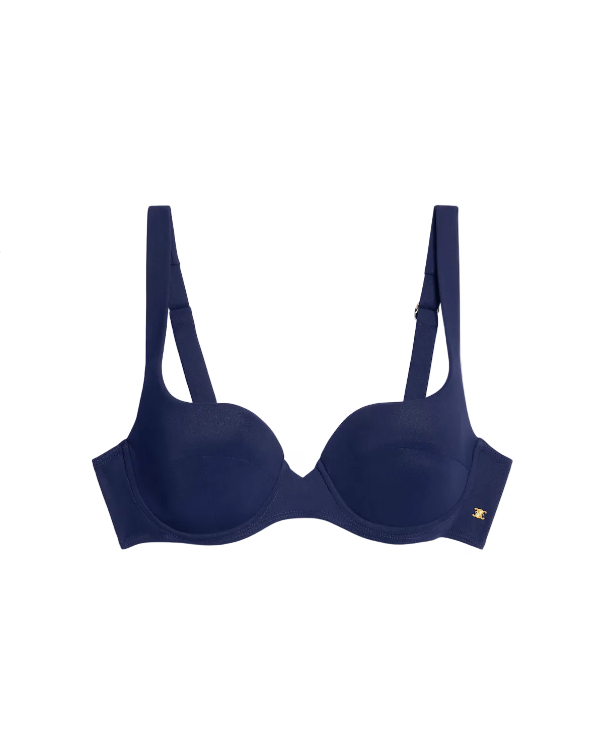 Ponco Navy Blue Plunge Padded Bra with Underwire, Sizes 32B-38B