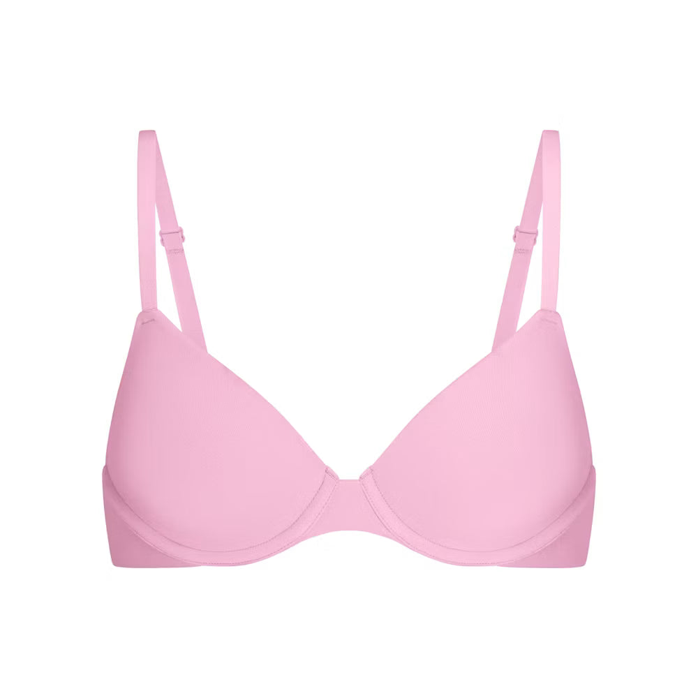 Ponco Pink Seamless Lightly Padded T-Shirt Bra with Underwire, Sizes 32B-38B