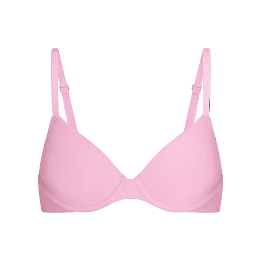 Ponco Pink Seamless Lightly Padded T-Shirt Bra with Underwire, Sizes 32B-38B