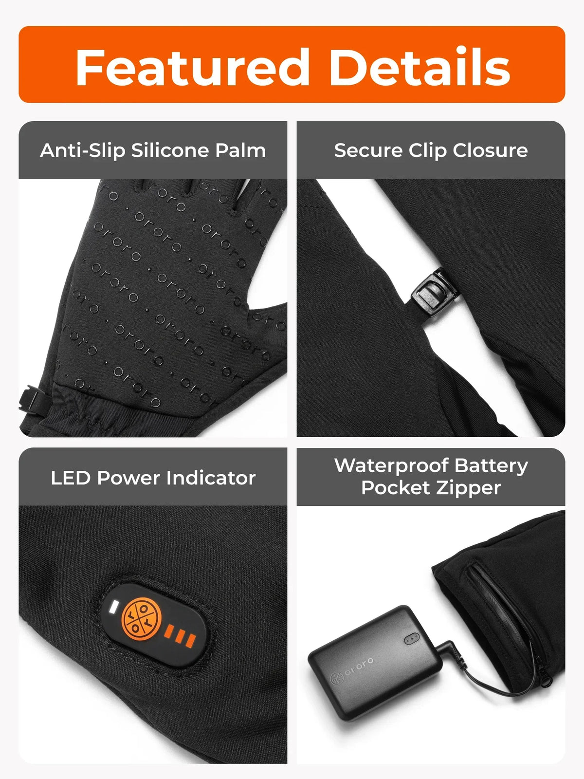 Glasgow Heated Liner Gloves - Unisex
