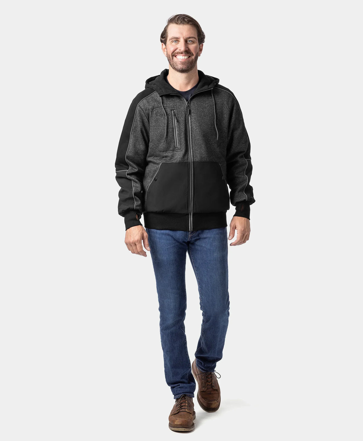 Wayne Unisex 5-Zone Heated Full-Zip Hoodie